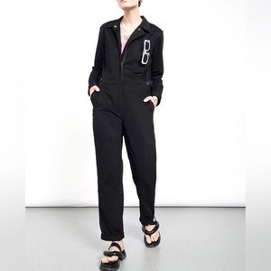 WILDFANG ESSENTIAL LONG SLEEVE HIGH WAISTED COVERALL | Black | Sz Small | NWOT